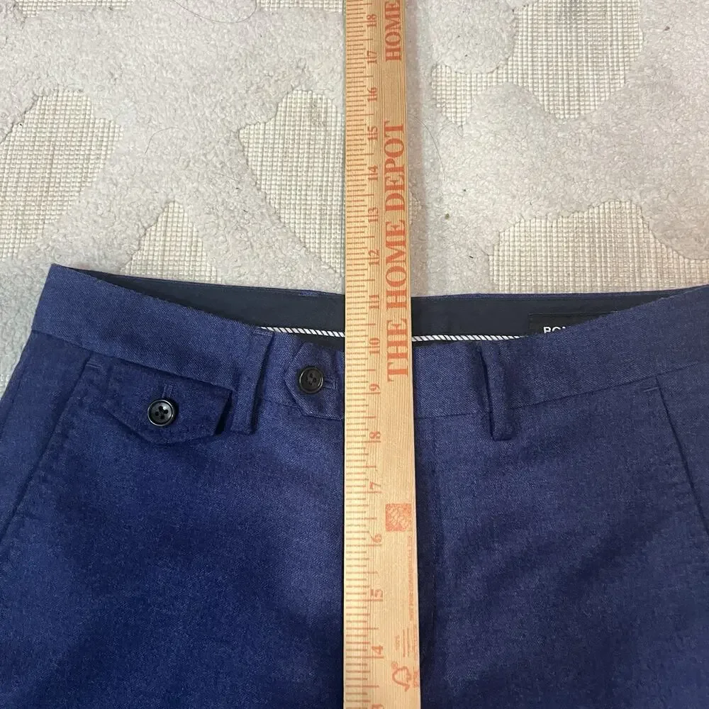 Bonobos Pants Mens 29x34 Blue Jetsetter Wool Stretch Slim Fit Trouser Marzotto